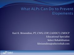 LAI-AL117 - What ALPs Can Do to Prevent Elopements