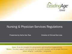 LAI123 - Regulation Summation – Nursing & Physician Services