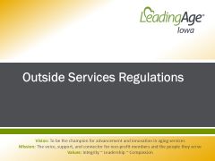 LAI125 - Regulation Summation – Outside Services